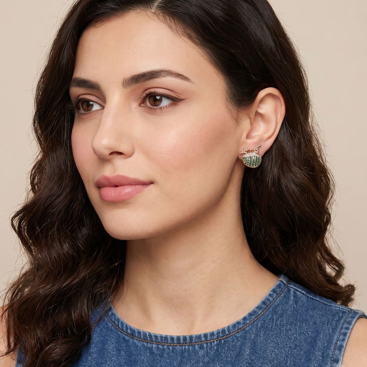 Midnight Martini Studs - Emerald