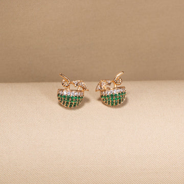 Midnight Martini Studs - Emerald