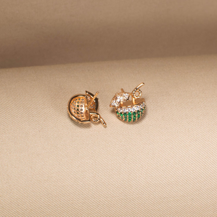 Midnight Martini Studs - Emerald