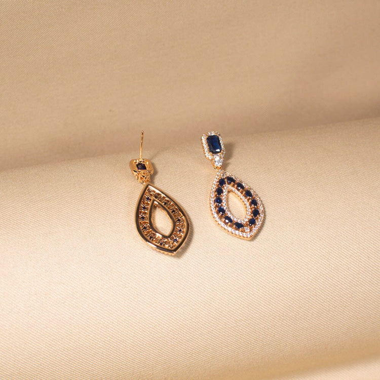 Midnight Petal Teardrop Earrings