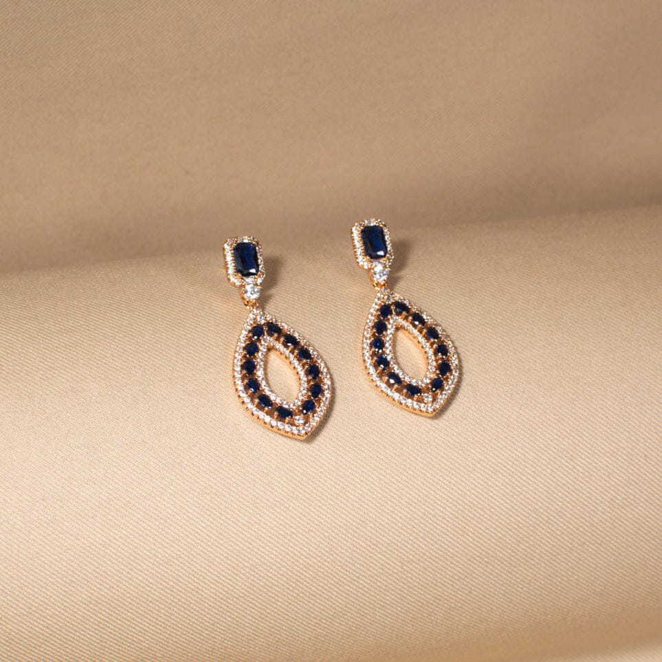 Midnight Petal Teardrop Earrings