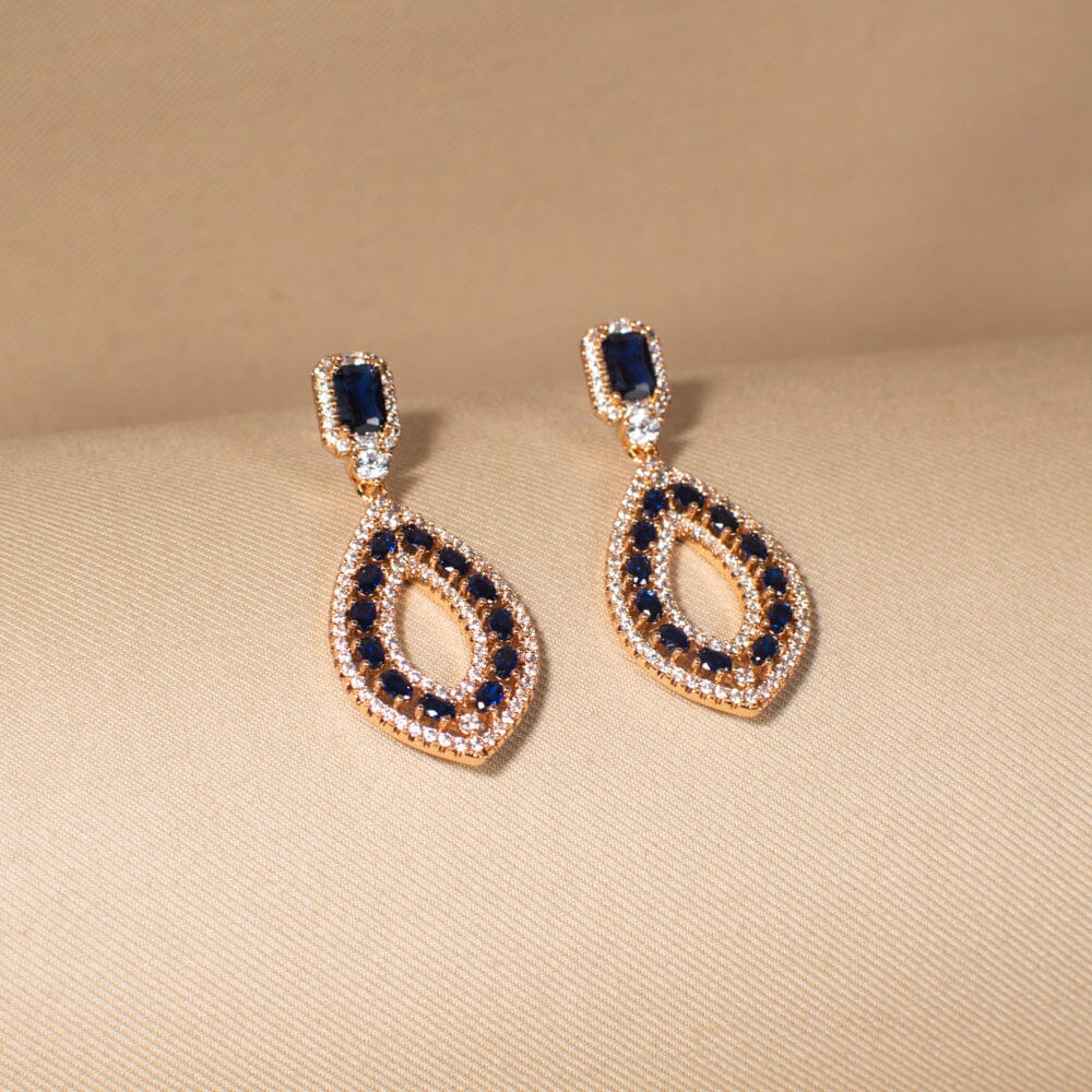 Midnight Petal Teardrop Earrings
