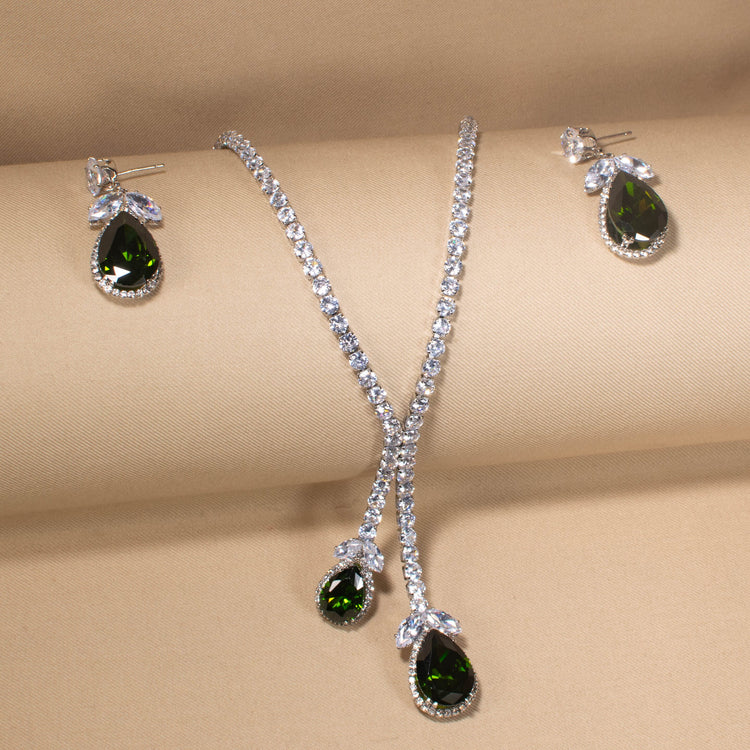 Midnight Pine Crystal Necklace Set