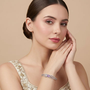 Midnight Plum Filigree Bangle