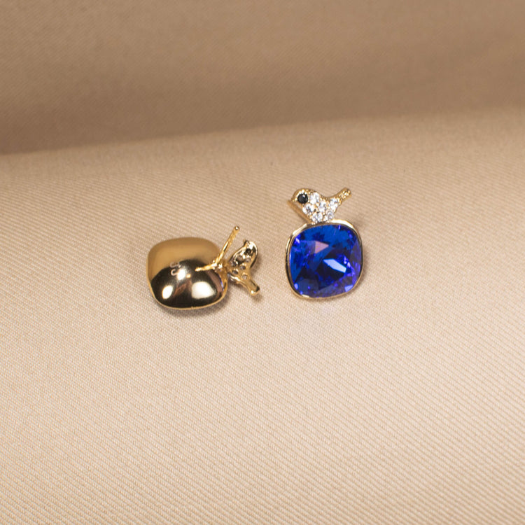 Midnight Songbird Charm Studs