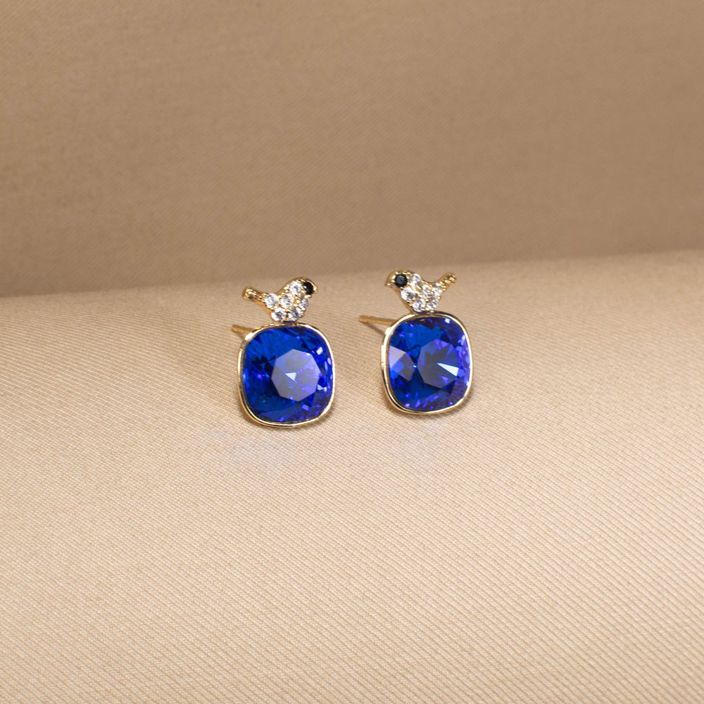 Midnight Songbird Charm Studs