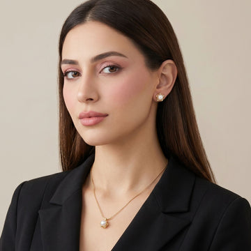 Minimalist Pearl Grace Pendant Set
