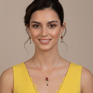 Mirabel Pendant Set -Red- Edgy Collection