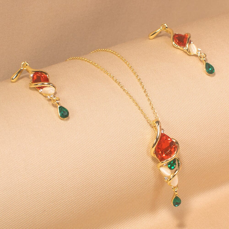 Mirabel Pendant Set -Red- Edgy Collection