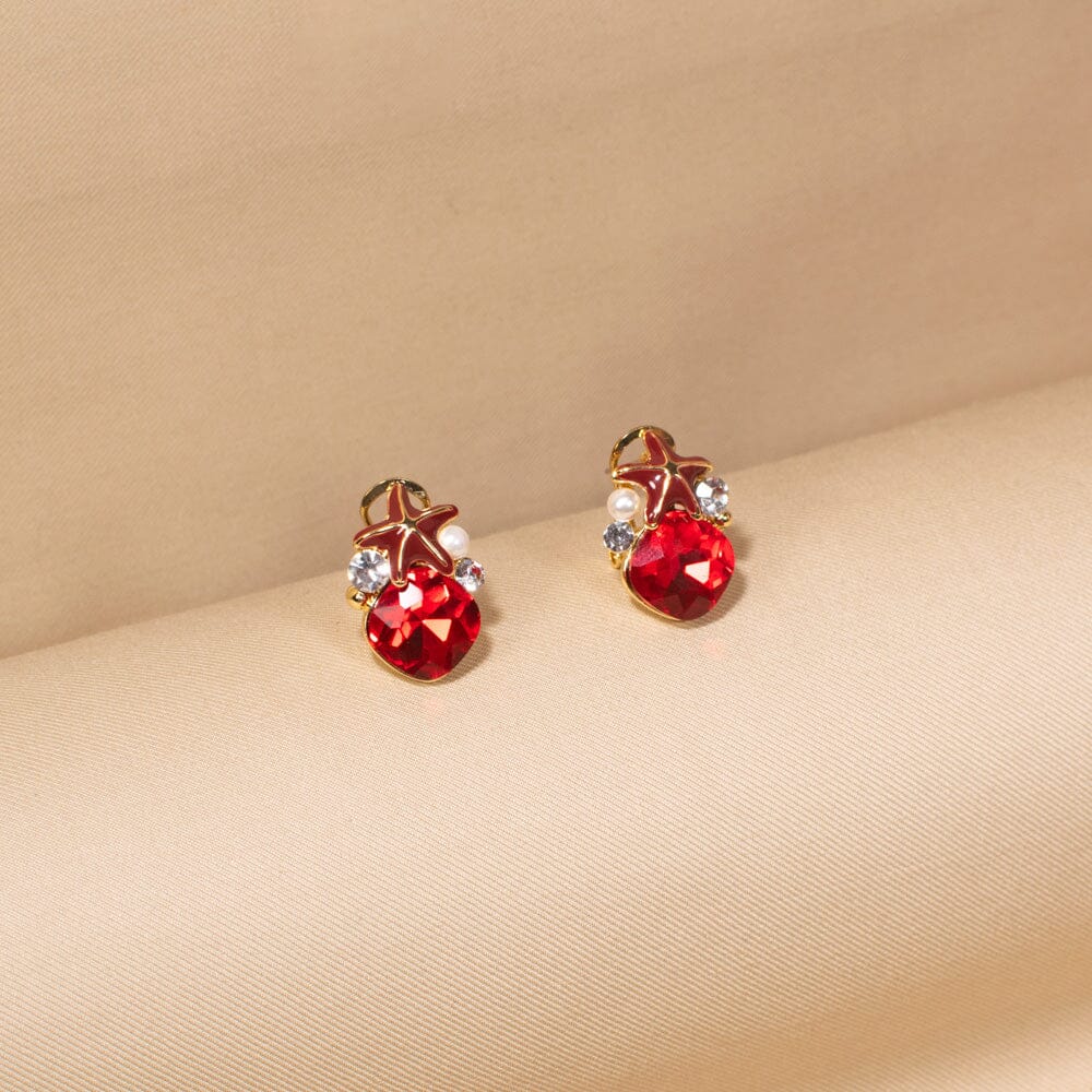 Mistara Pendant Set-Red-Glitterati Collection