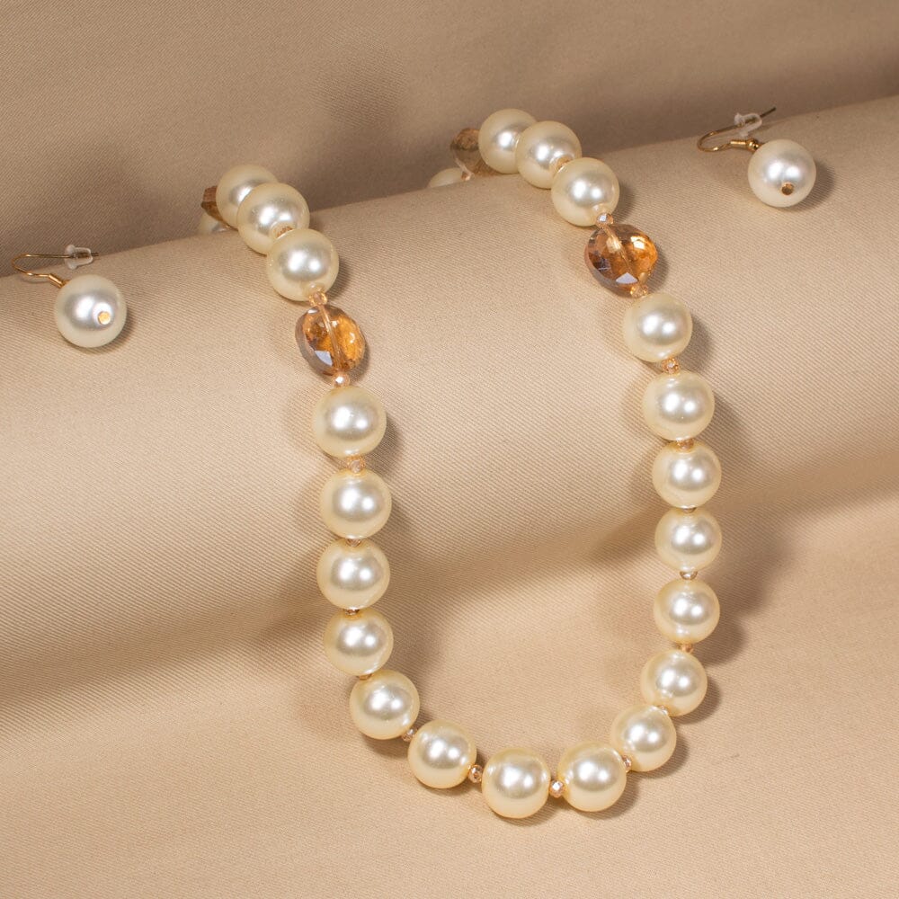 Modern Opera Pearl Necklace Set