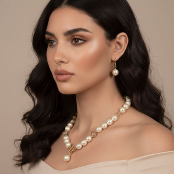 Modern Opera Pearl Necklace Set