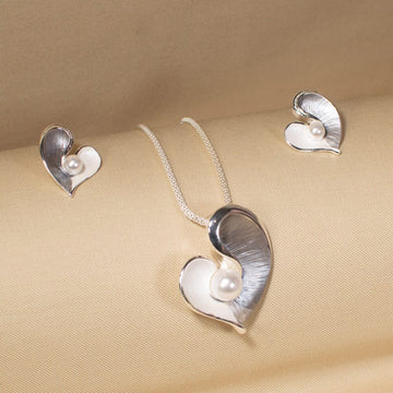 Morning Dew Pendant Set-Grey-Nature Collection