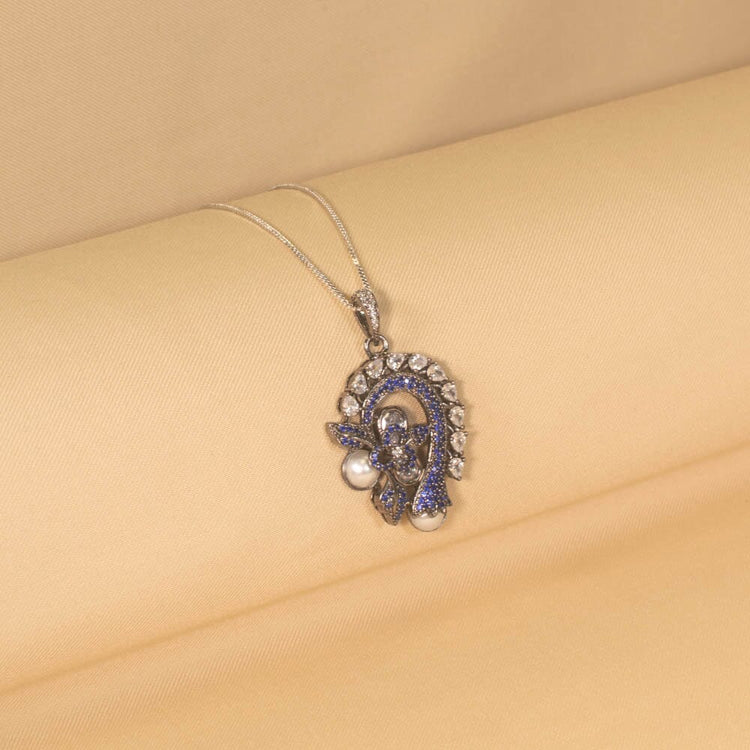 Motiara Pendant Set - Blue - Glitterati Collection