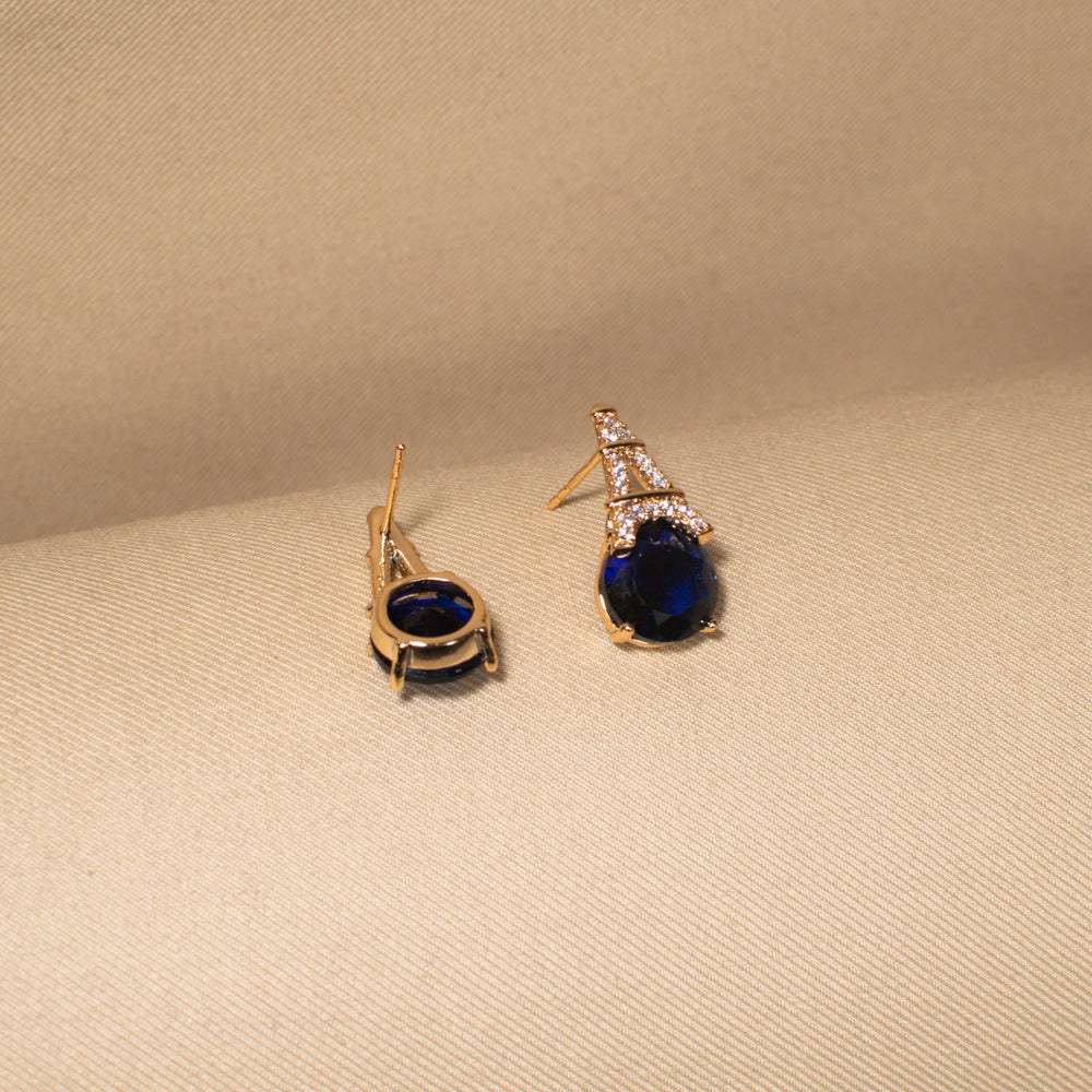 Nia Studs-Black-Blue-Minima Collection