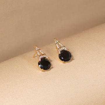 Nia Studs-Black- Minima Collection