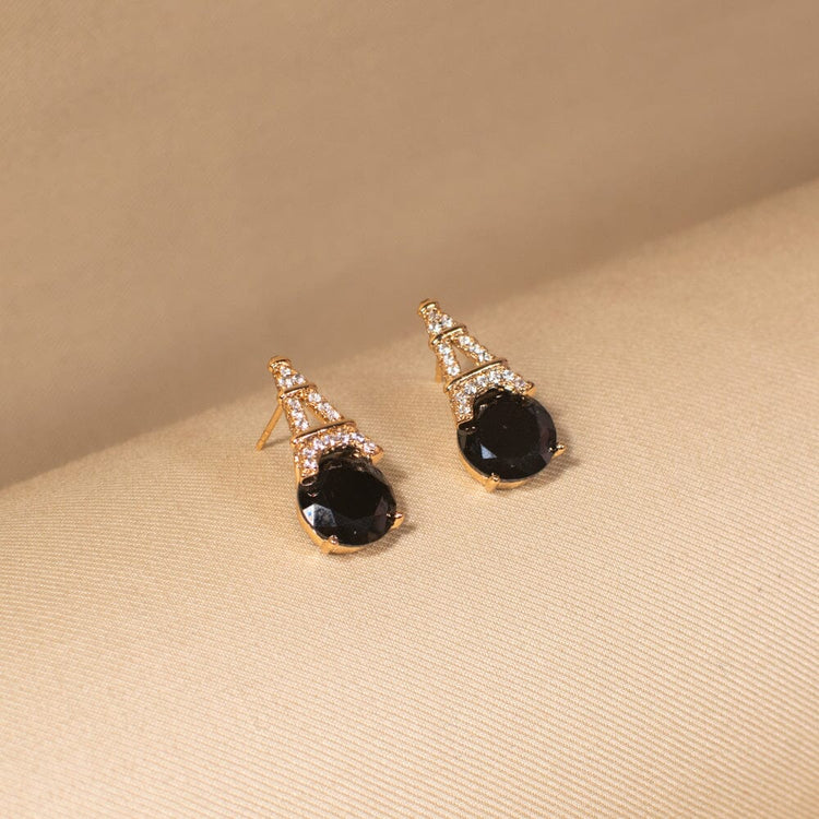 Nia Studs-Black- Minima Collection