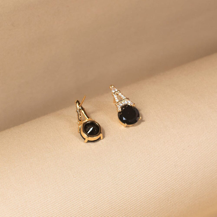 Nia Studs-Black- Minima Collection