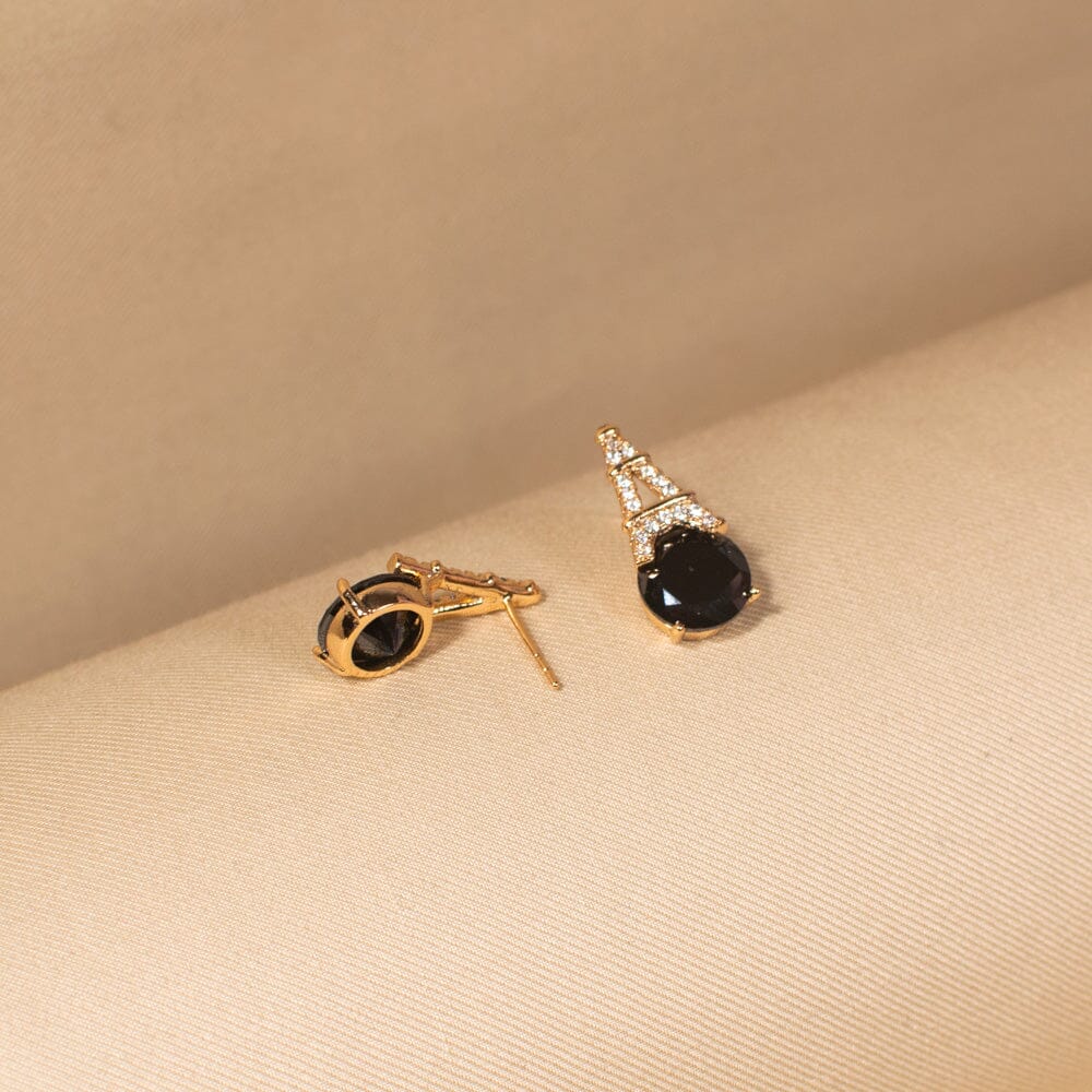 Nia Studs-Black- Minima Collection