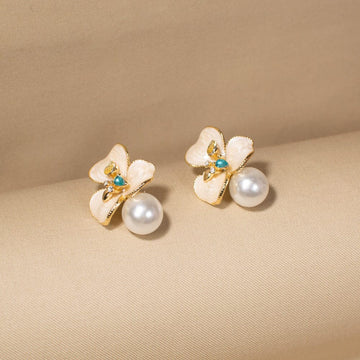 Ivory Flora Studs