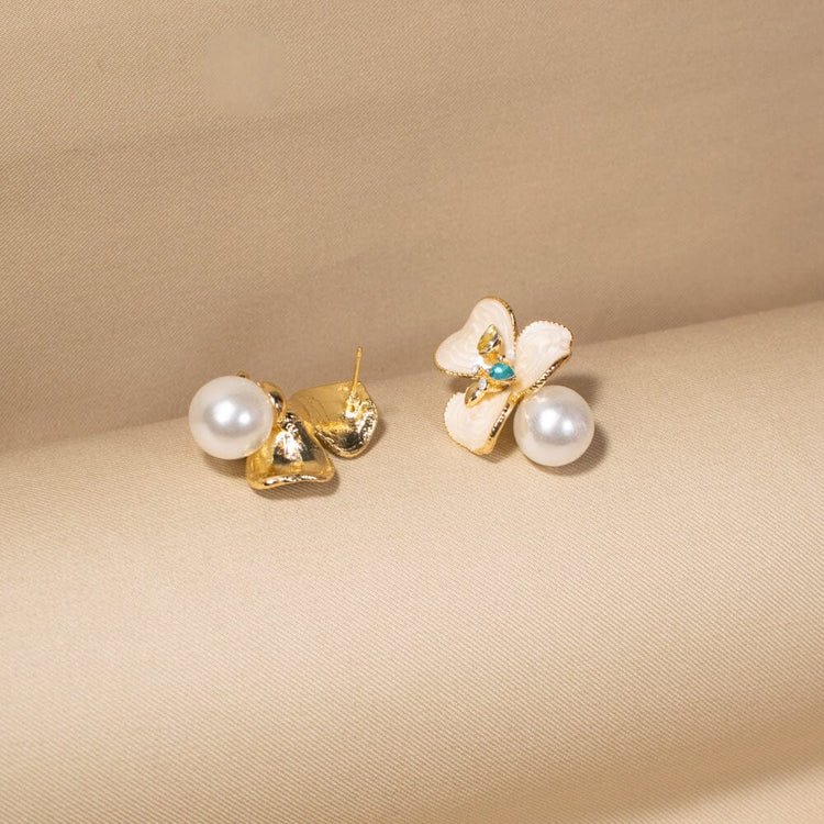 Ivory Flora Studs