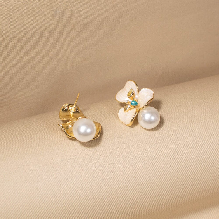 Ivory Flora Studs