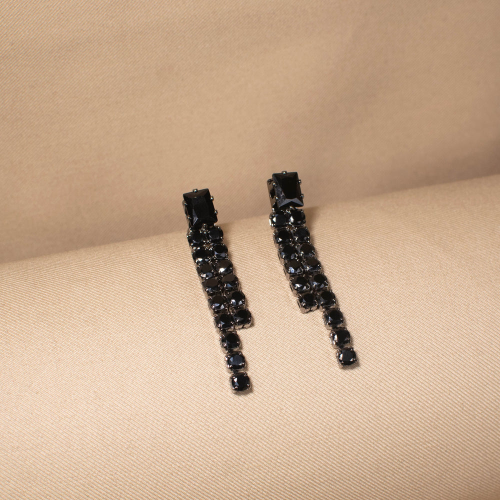 Noir Fringe Statement Necklace Set
