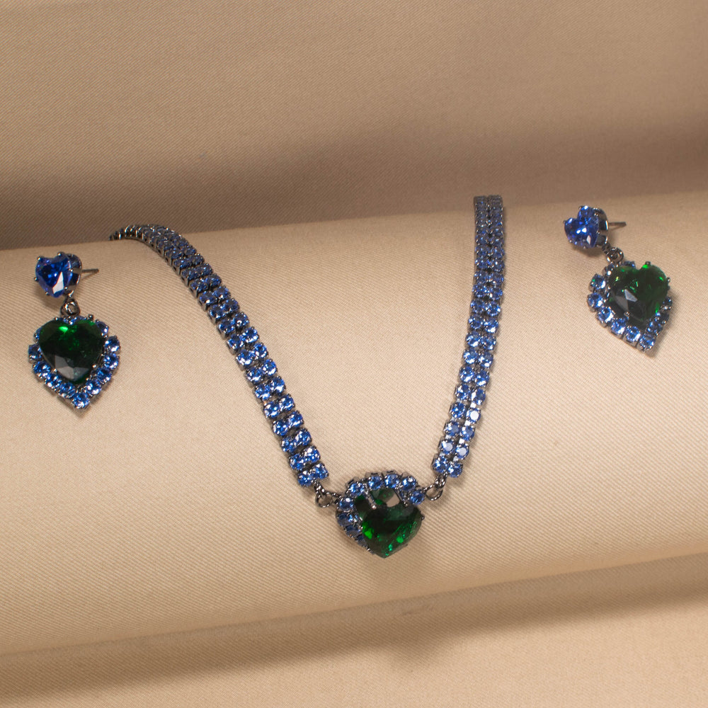 Northern Lights Heart Necklace Set