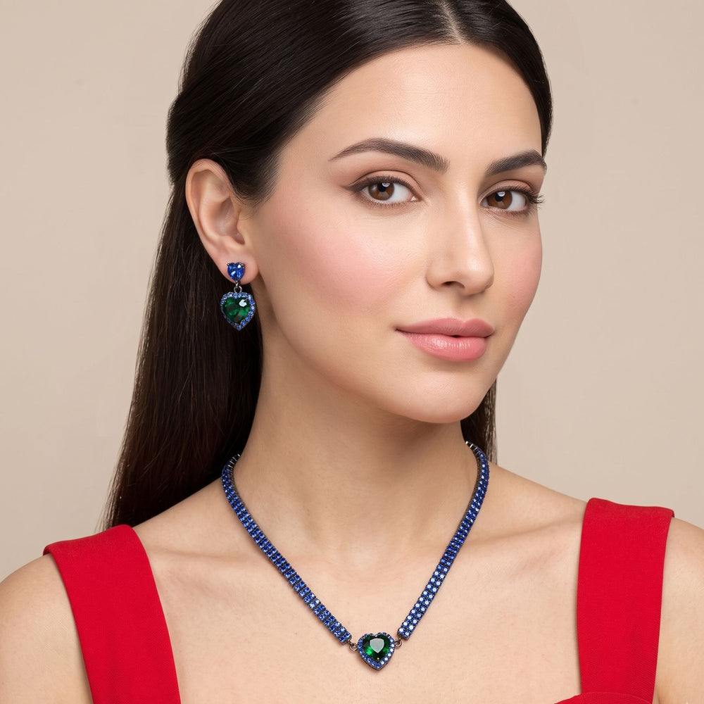 Northern Lights Heart Necklace Set