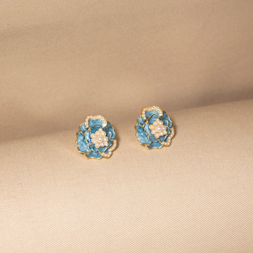 Ocean Breeze Floral Studs