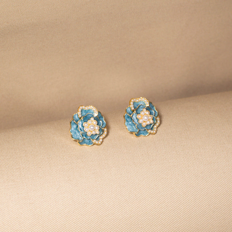 Ocean Breeze Floral Studs