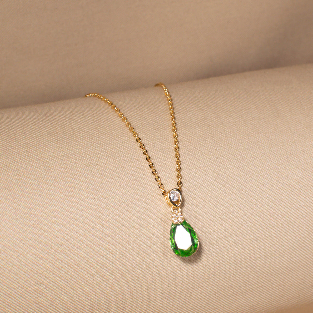 Olive Dewdrop Pendant Set