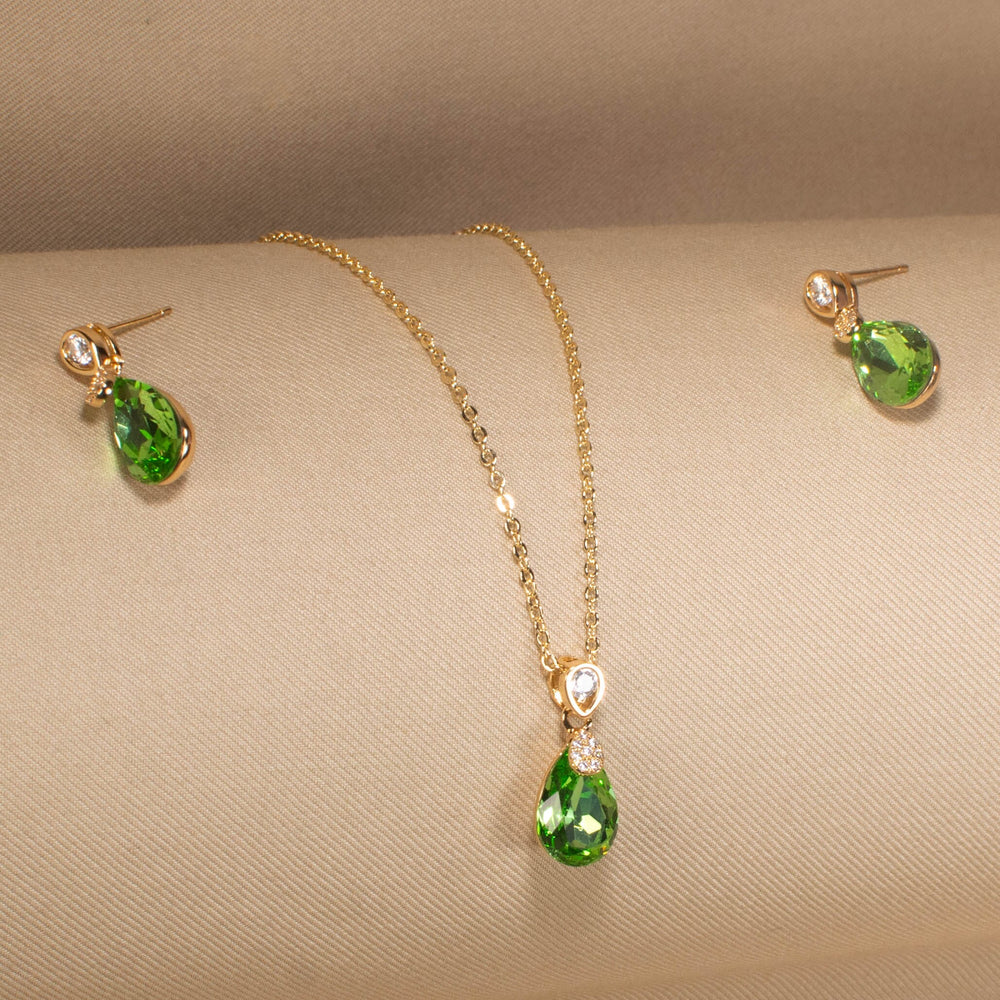 Olive Gleam Pendant Set