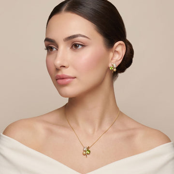 Olive Orbit Pendant Set