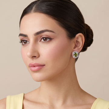 Olive Swirl Studs