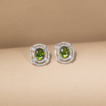 Olive Swirl Studs