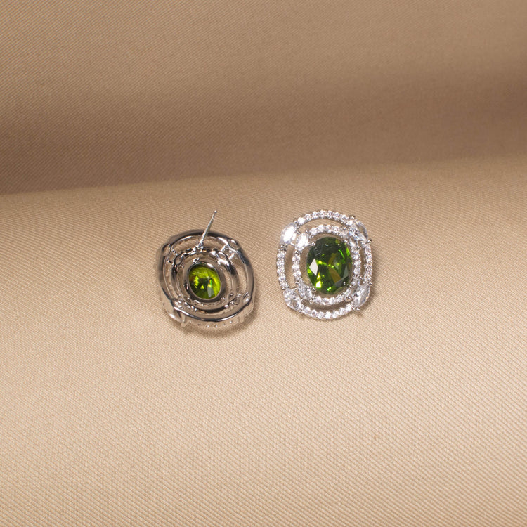 Olive Swirl Studs