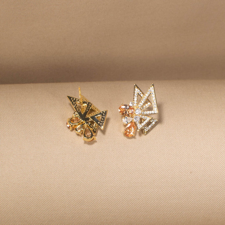 Origami Sparkle Studs