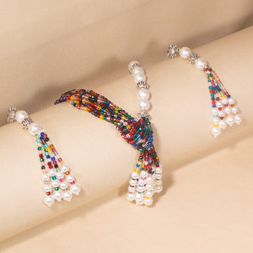 Ormira Necklace Set-Multi-Pratha Collection