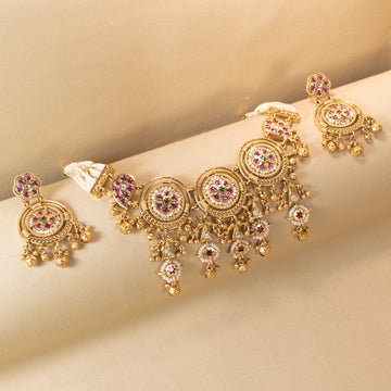 Padmini Rajwada Premium Necklace Set - Pratha Collection