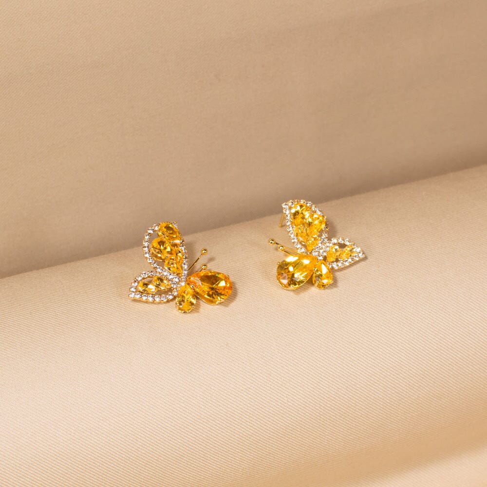 Papillon Pendant Set-Yellow-Glitterati Collection