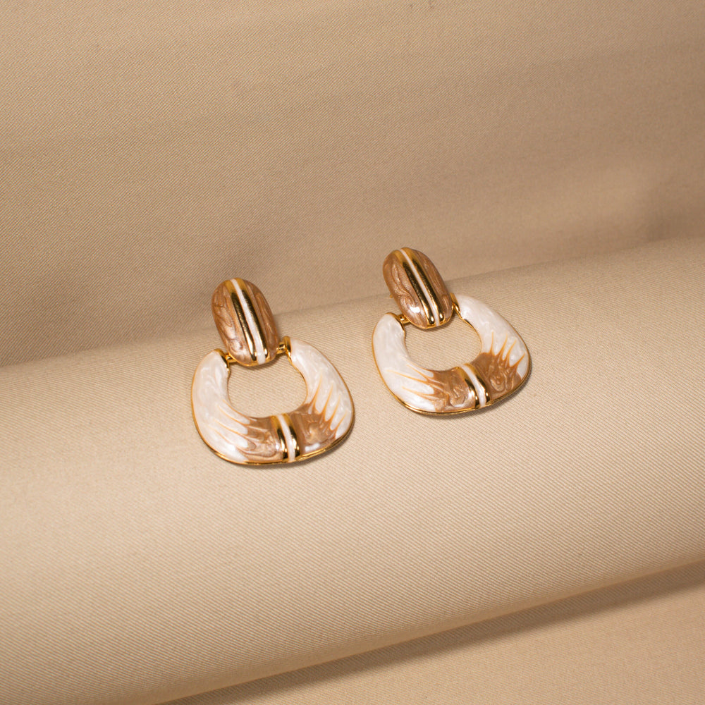 Parisian Cream Statement Earrings