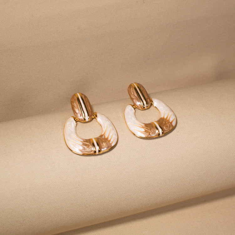 Parisian Cream Statement Earrings