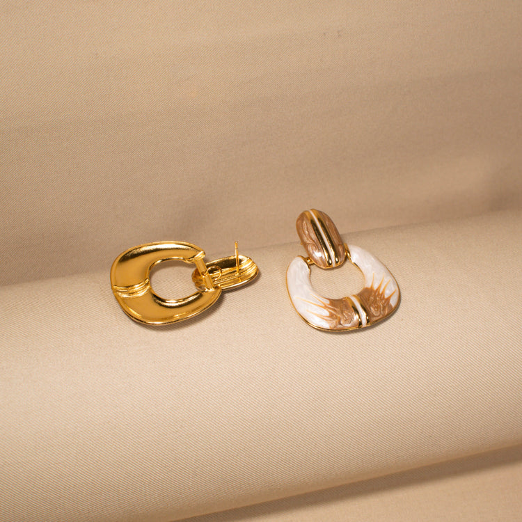 Parisian Cream Statement Earrings