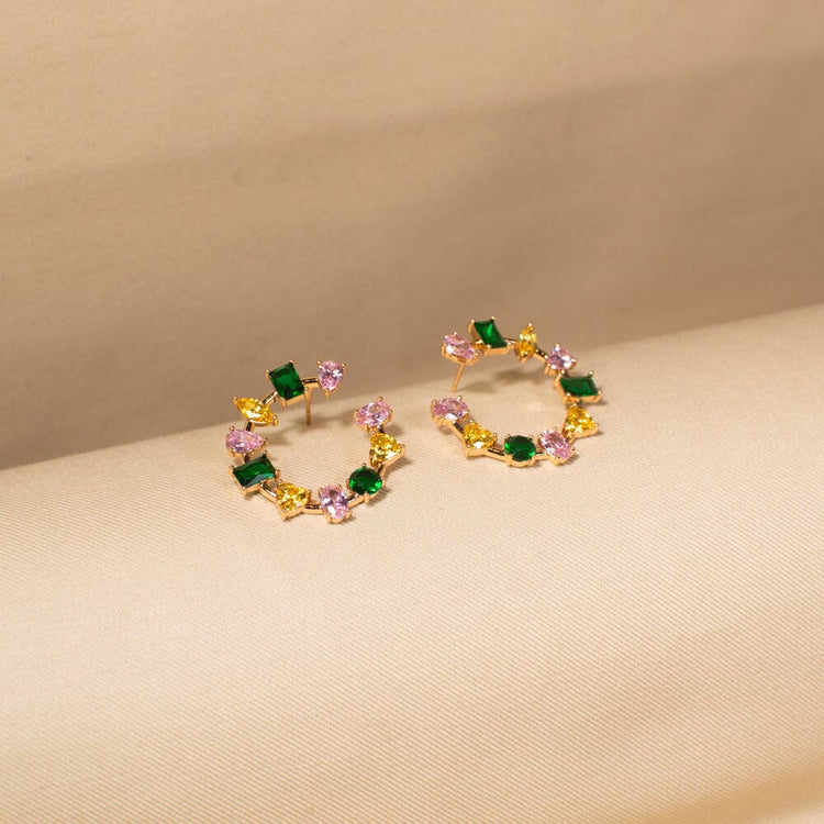 Passion Wreath Studs-Multicolor- Edgy Collection