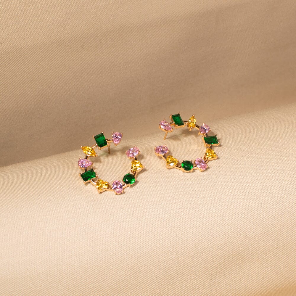 Passion Wreath Studs-Multicolor- Edgy Collection