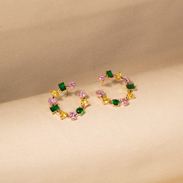 Passion Wreath Studs-Multicolor- Edgy Collection