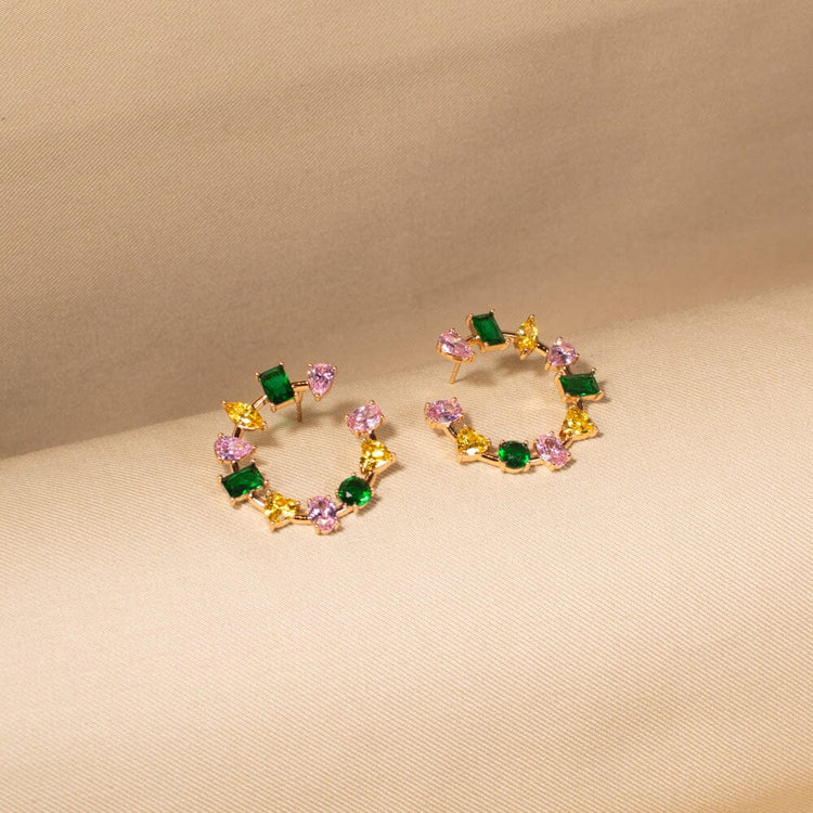 Passion Wreath Studs-Multicolor- Edgy Collection