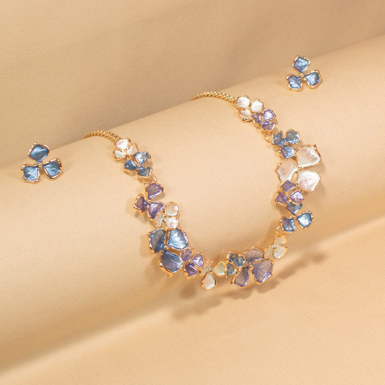 Pastel Reverie Necklace Set - Blue - Nature Collection