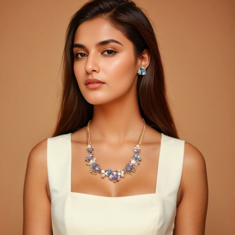Pastel Reverie Necklace Set - Blue - Nature Collection